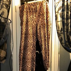 torrid Leopard Print Wide-Leg Pants in Brown and Black